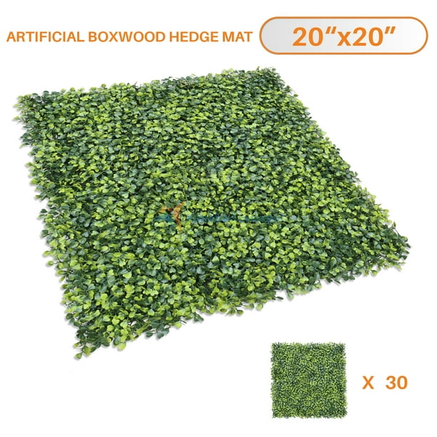 12PCs 20x20'' Artificial Grass Privacy Fence Panel Milan Wall Boxwood Hedge Mat 